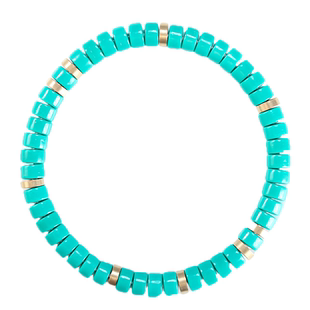 仿精工高瓷绿松石手串药片手链高瓷直切文玩隔片男女彩钻单圈手链