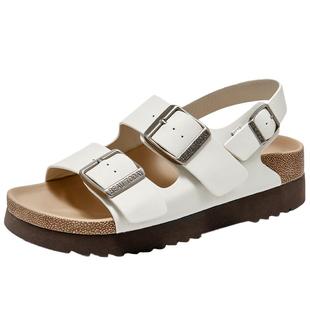 BeauToday悠闲假日厚底勃肯凉鞋女款2024新款夏季外穿罗马鞋