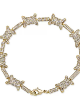 Mr.Bling满钻3mm铁丝情侣古巴链