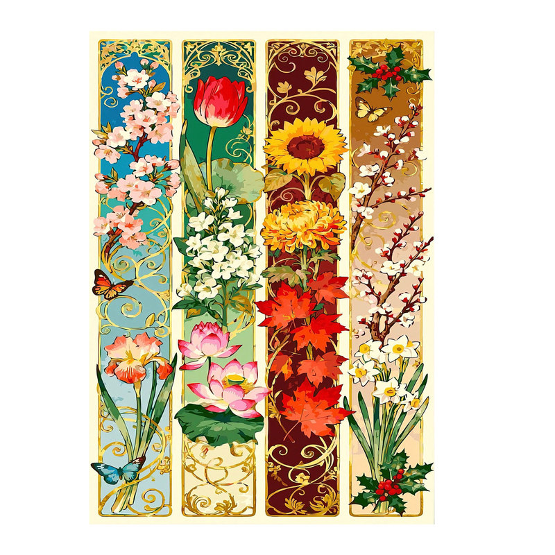 四季花卉钻石画2026新款爆款客厅餐厅高颜值手工贴钻画十字绣刺绣