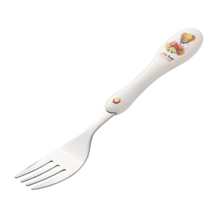 韩国进口儿童勺子吃饭专用3岁以上小学生便携不锈钢叉子餐具套装