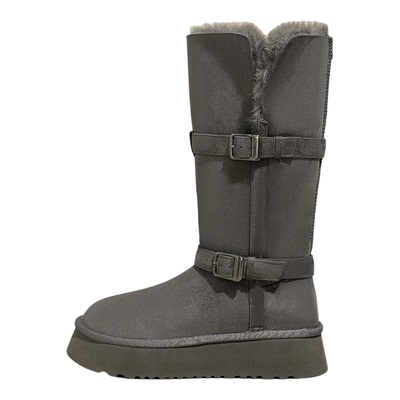 snowelf加绒加厚厚底增高雪地靴