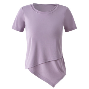 众爱舞苑舞蹈短袖上衣成人女夏正肩修身中国舞芭蕾舞练功服形体服