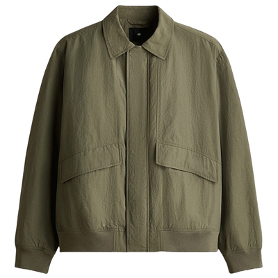 【侯明昊同款】HM男装女装夹克boxy短箱户外工装疏水外套1306697