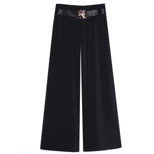 新款国标摩登交谊舞蹈裤子女士拉丁舞大直筒长裤广场舞阔腿吉特巴