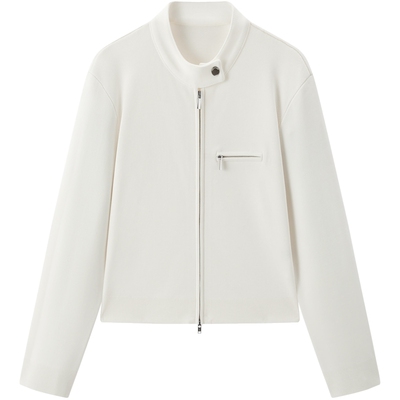 太平鸟双拉链外套式针织开衫