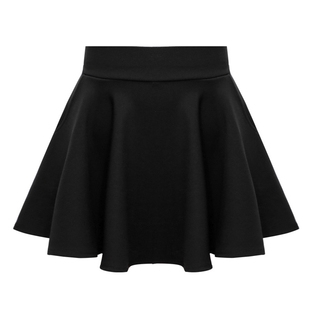 33cm黑色超短裙女松紧高腰不带安全裤A字裙性感辣妹无内衬半身裙