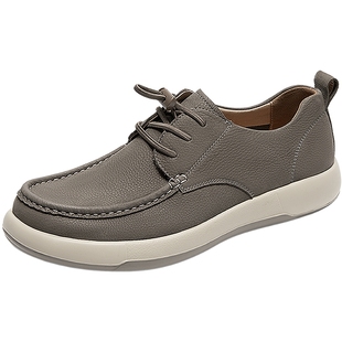 千百度男鞋厚底牛皮鞋面时尚休闲鞋新款增高轻便运动板鞋舒适百搭