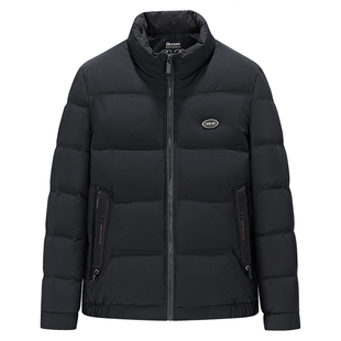 爸爸冬装羽绒服御寒保暖中年男士加厚90鸭绒外套中老年男装面包服