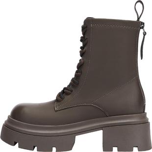 达芙妮厚底马丁靴女款2025新款英伦风鞋子女鞋冬棕色美拉德短靴子