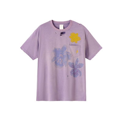 CONP 26SS 做旧幻影兰花磨损短袖