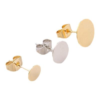 珍珠耳钉18k金保色耳针材料配件