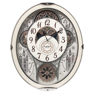 RHYTHM丽声进口挂钟音乐报时客厅欧式豪华家用时钟现代创意的钟表