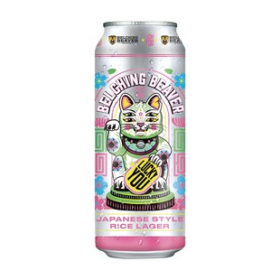 打嗝海狸绿茶国产打嗝海狸招财猫日式大米拉格精酿啤酒500ml罐装