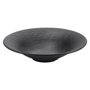 凯柏雅密胺碗仿瓷黑色草帽碗沙拉碗商用西餐汤盘汤碗浅口斗笠面碗