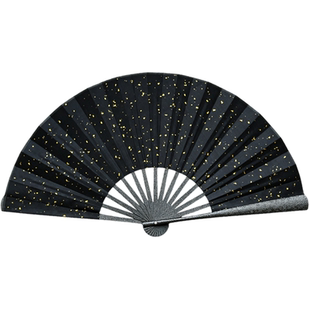 嘿古龙洞祥云喷漆金属折扇子十寸精钢防卫功夫扇战术太极防身国风