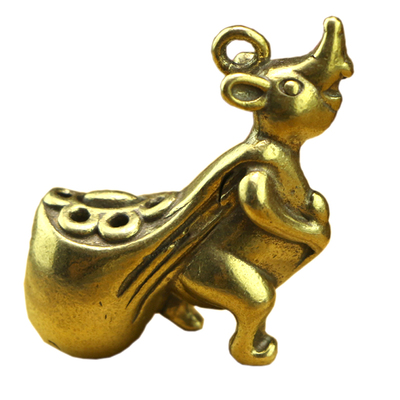 十二生肖挂件侯哥手工黄铜实心