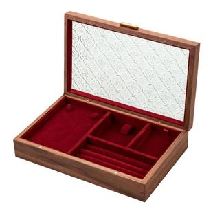 实木首饰盒收纳盒高档轻奢三金五金珠宝展示盒聘礼盒订婚新婚礼物