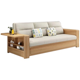 沙发床两用小户型客厅单人双人可折叠多功能推拉伸缩坐卧收纳储物