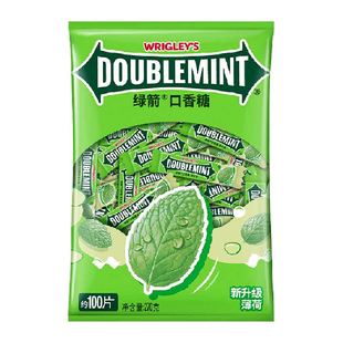 绿箭原味薄荷口香糖果100片装270g*1袋办公休闲零食饭后口气清新