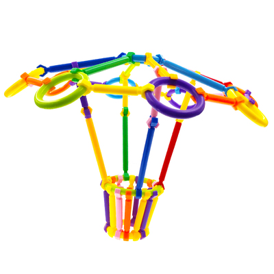 聪明棒木几何拼装积3-6岁儿童