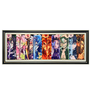 鬼灭之刃九柱立体画动漫手办装饰画客厅卧室壁画生日礼物挂画