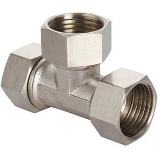 4分内外丝活接三通燃气管热水器活结铜配件活弯头水管接头侧直接