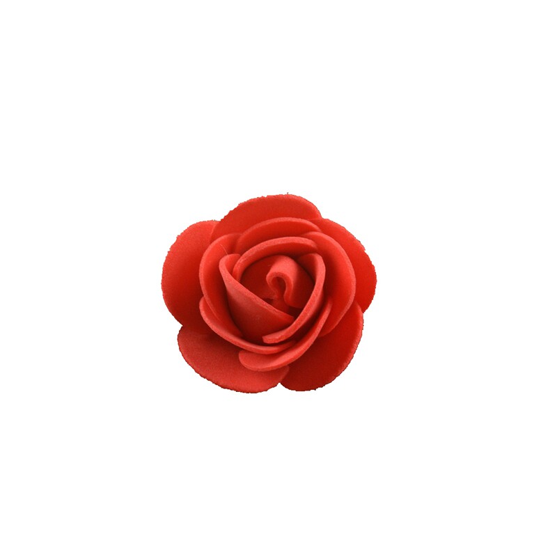 包邮3.5cm仿真泡沫PE玫瑰花朵手工装饰花花环用花假花小花头100个