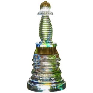 手工古法琉璃佛塔供奉宝塔嘎当塔噶琉璃舍利塔仿古摆件礼盒包邮