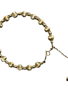 纯银真金电镀猫眼珠手链轻奢手环