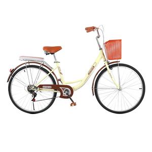 自行车女轻便通勤成人款男女士上班代步24寸26复古变速大学生单车