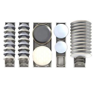 酷太碗碟收纳架厨房抽屉内置碗架柜内抽屉收纳分隔碗盘锅具置物架