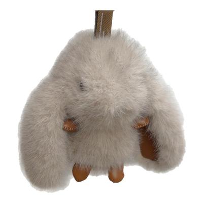 可爱仿皮草水貂毛小兔子汽车挂件