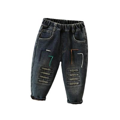 男童新款秋冬季牛仔裤加绒加厚