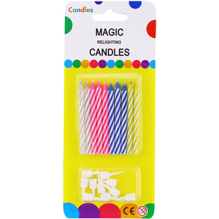 新奇吹不灭的蜡烛生日蛋糕魔术整蛊搞怪求婚礼创意螺纹复燃吹不熄