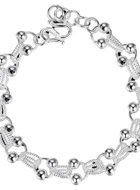 手链足银银曜银饰纯银珠珠手链