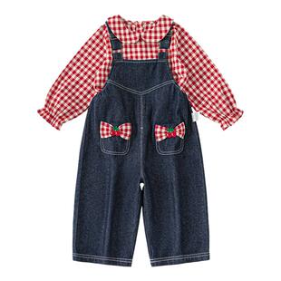 女童套装2026春季儿童衣服女孩红色穿搭新款春装宝宝新年衣服童装