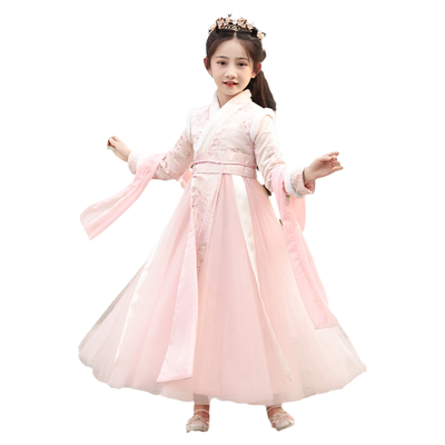 加棉加厚冬季女童加绒汉服