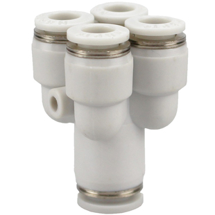 PU气管Y型五通接头PRg12-10-08-06一转四变径8-4气动快插接头多头