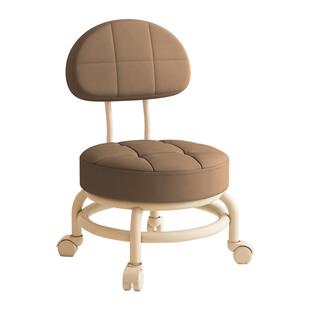 万向轮滑轮矮凳家用换鞋小凳子带娃神器移动靠背凳儿童小椅子板凳