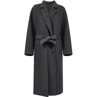 Vero Moda毛呢大衣2025冬季含绵羊毛桑蚕丝长款双面呢32544S009