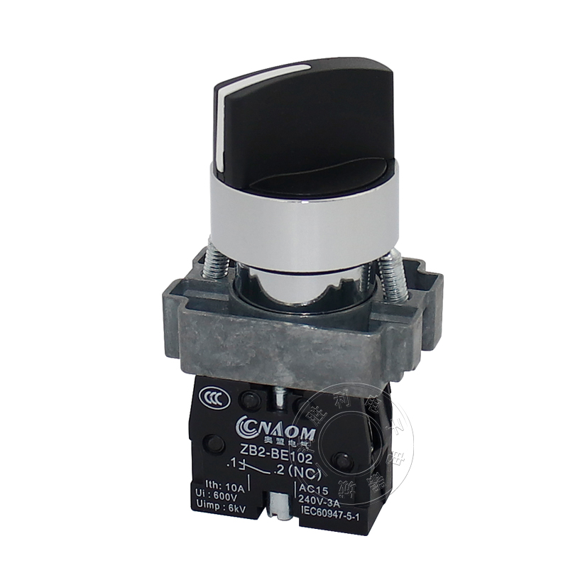 ZB2银点XB2-BD21C两档XB2-BD21一常开常闭BD41C旋钮按钮开关22mm
