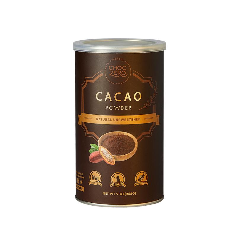 ChocZero低脂生可可粉未碱化0添加糖进口cacao烘焙冲饮热巧克力粉