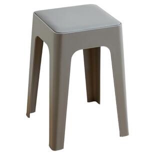 凳子加厚家用塑料凳子北欧现代简约可叠放久坐舒服软包椅餐桌高凳