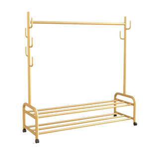 衣帽架挂包架落地家用晾衣服挂衣架子单杆立式卧室轻奢简约置物架