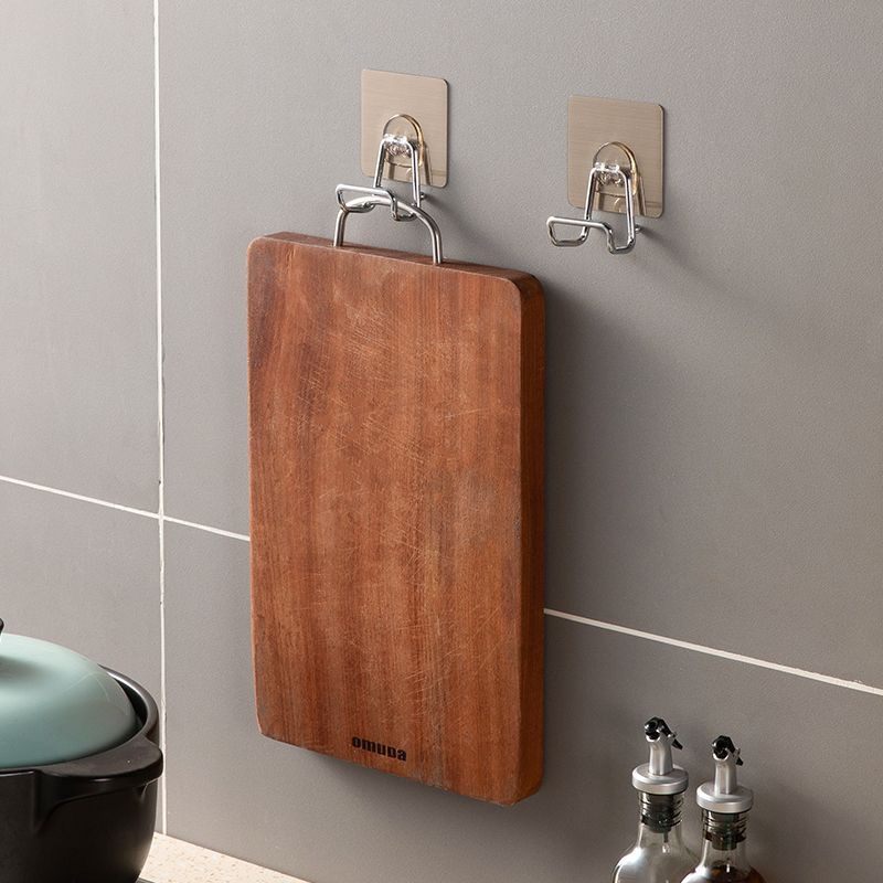 不锈钢强力挂钩免打孔砧板厨房挂钩粘自粘贴挂钩壁挂式子墙上菜板