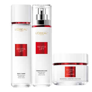 【直播间限时补贴】欧莱雅复颜水乳套装燕窝酸面霜洁面乳紧致抗皱