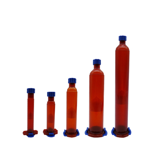 加厚美式新款点胶针筒琥珀色四件套胶管 茶色点胶机针筒 防UV胶筒