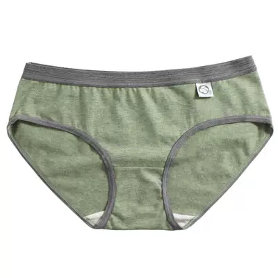 4条装橙之色纯棉蚕丝裆女内裤