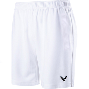 威克多/VICTOR胜利羽毛球服短裤黑色白色透气运动短裤R-6299